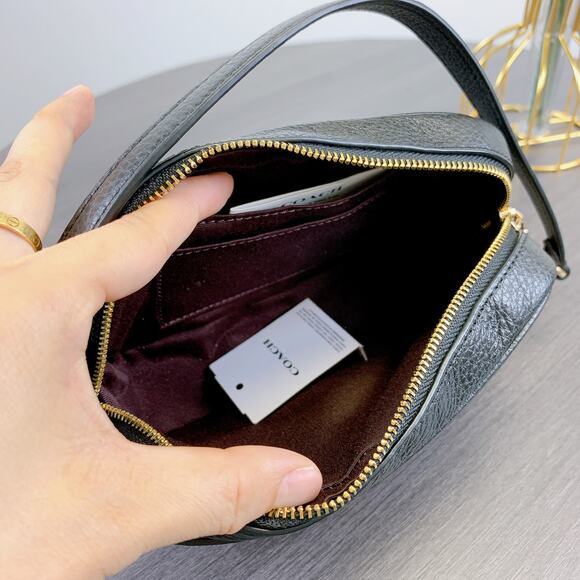 (E)Coach C9932 Jamie Wristlet In Gold/Black - Picture 6 of 7